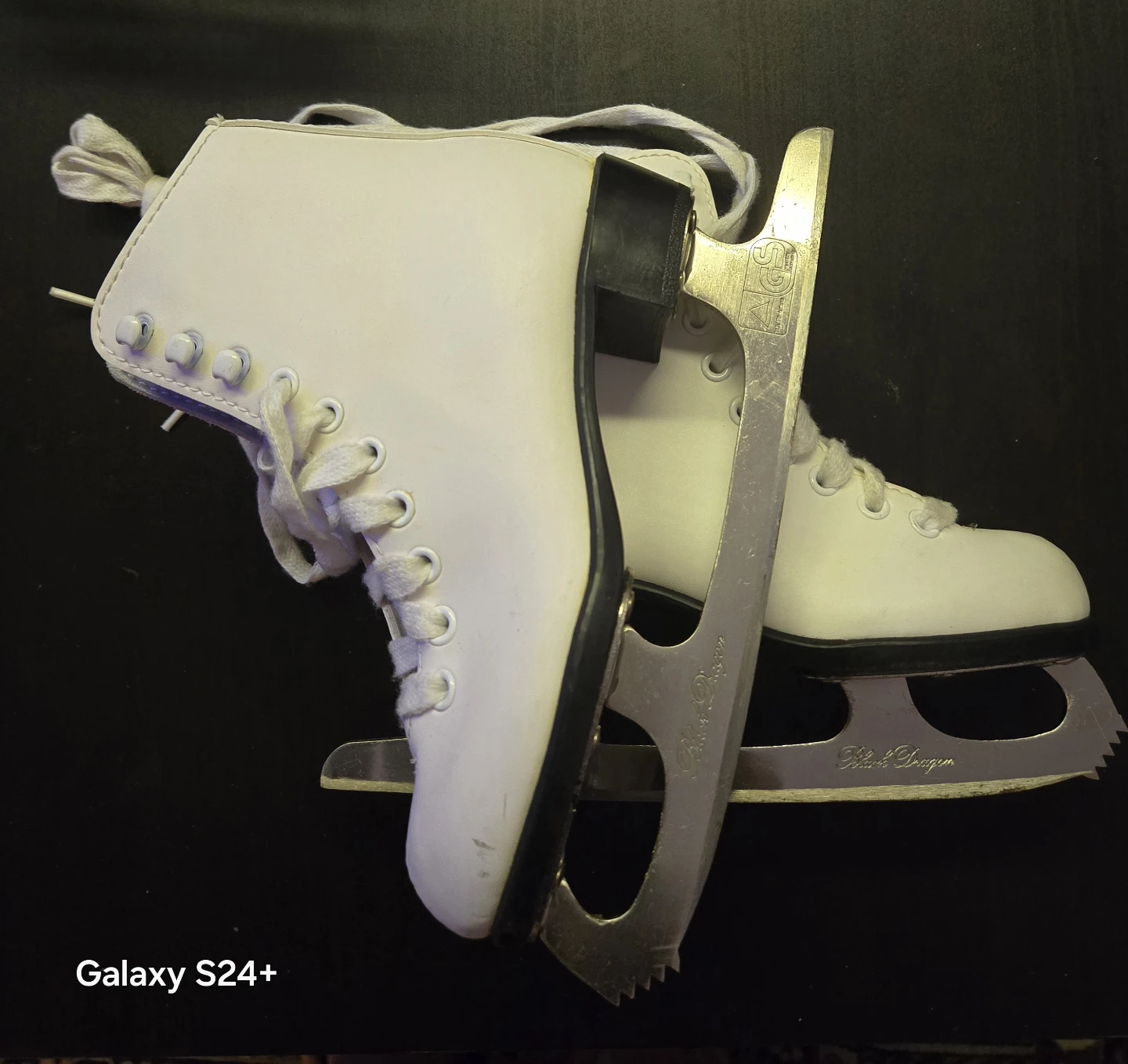 White Figure Skates Size 12 - photo 3