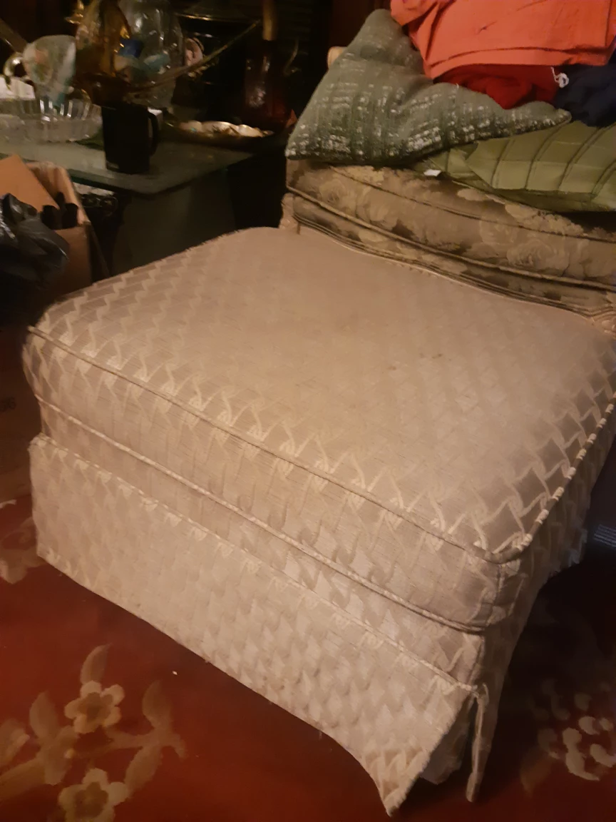 Upholstered Ottoman Footstool
