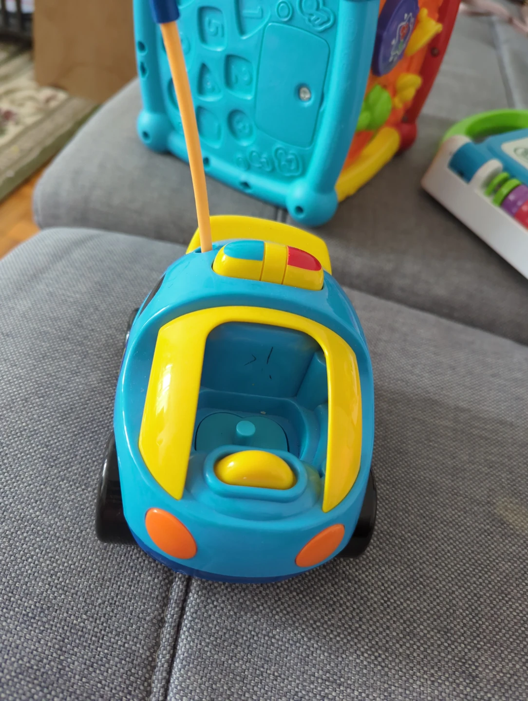 Blue and Yellow Toy Car