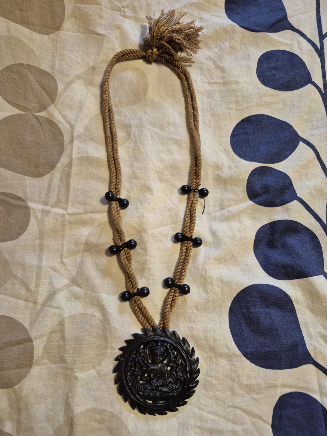 Indian Vintage Rope Necklace with Buddha Pendant - photo 2