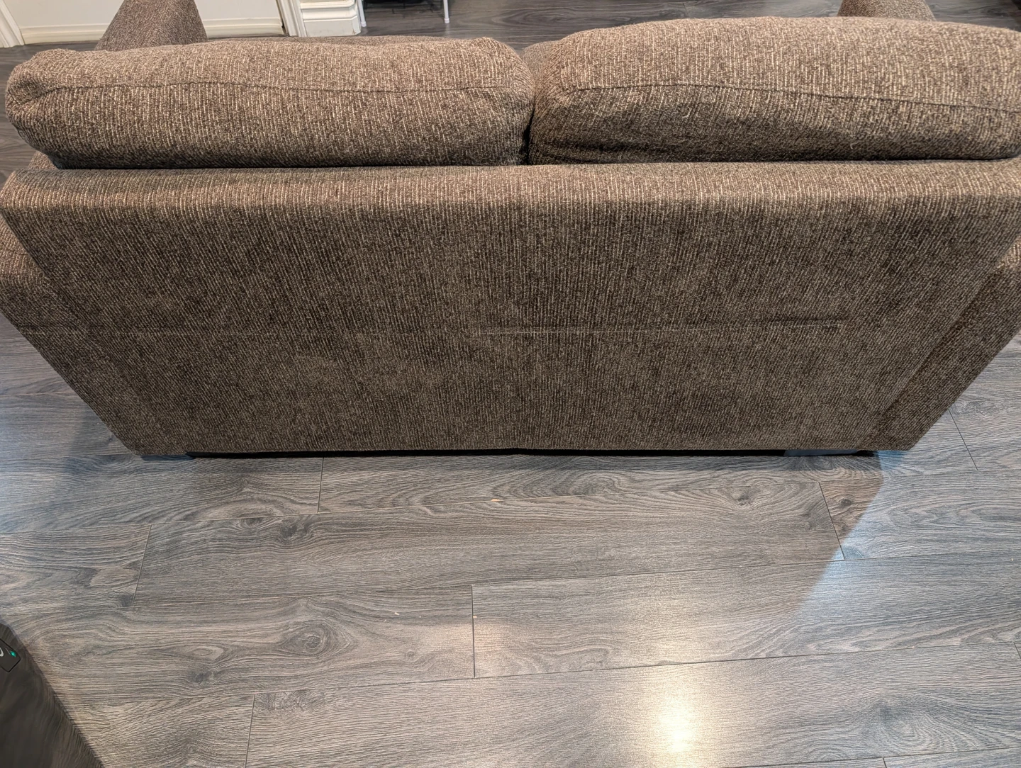 Brown Fabric Loveseat Sofa - photo 3