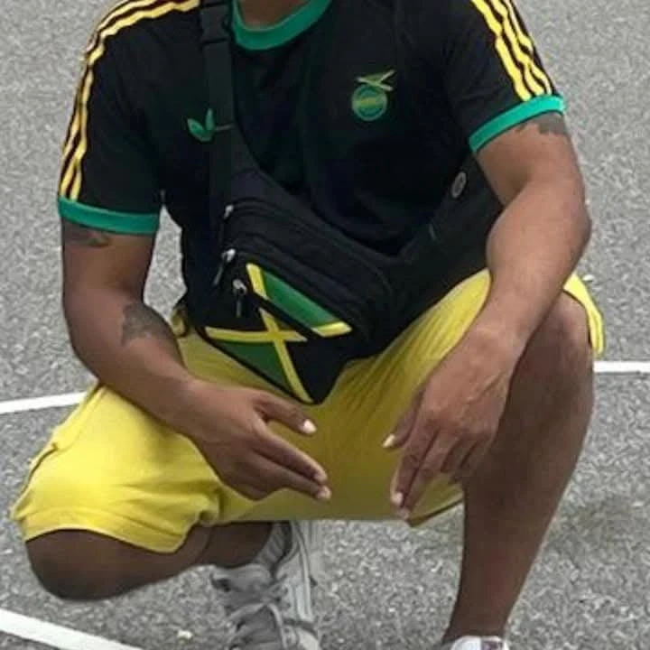 Black Fanny Pack with Jamaican Flag Design - photo 3