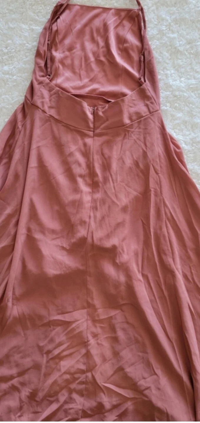⚽ Rose Pink Maxi Dress with Slit - photo 5