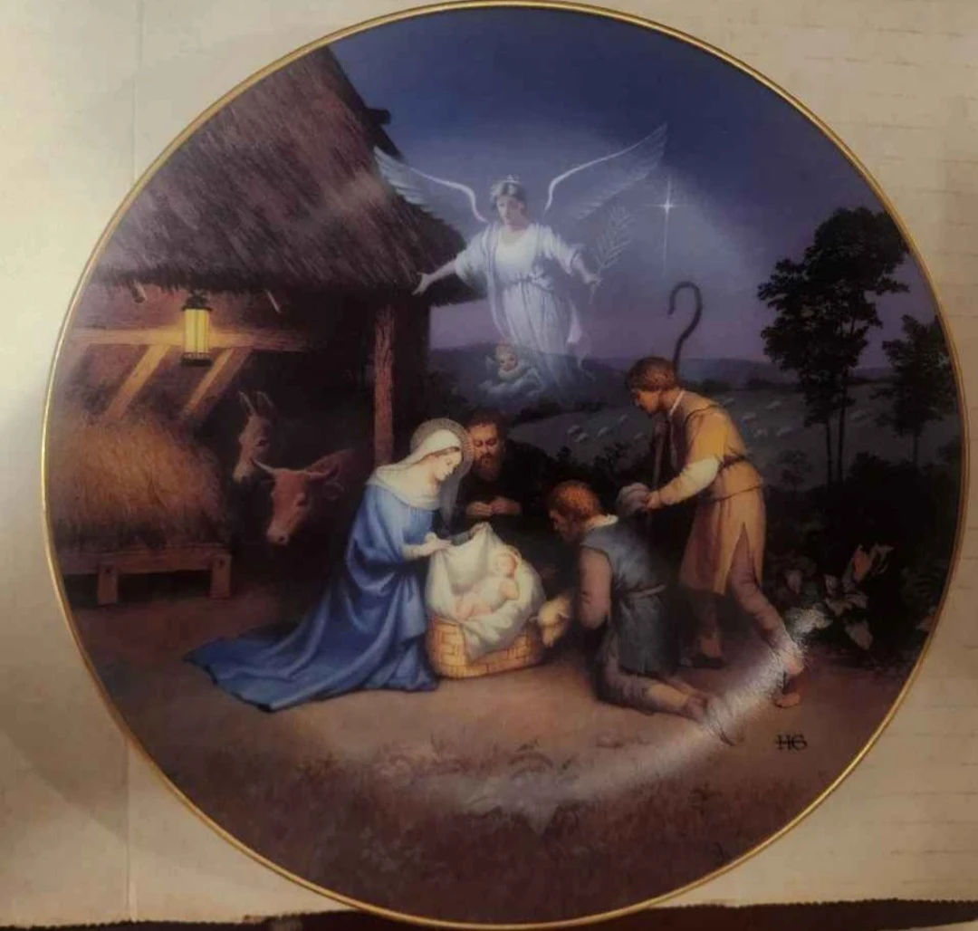 Decorative Nativity Scene Collector Plate