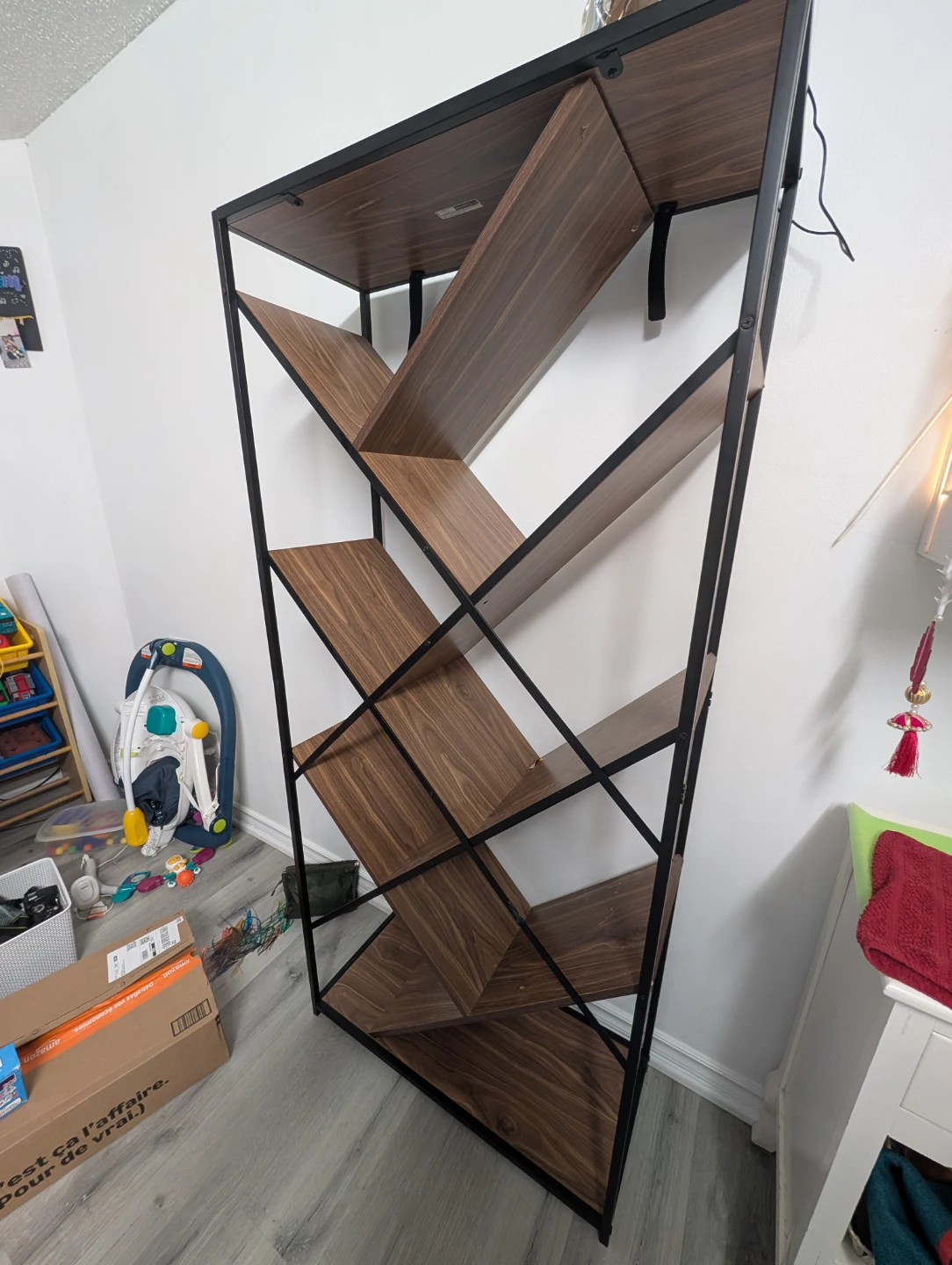Tall Metal & Wood Bookshelf - photo 2
