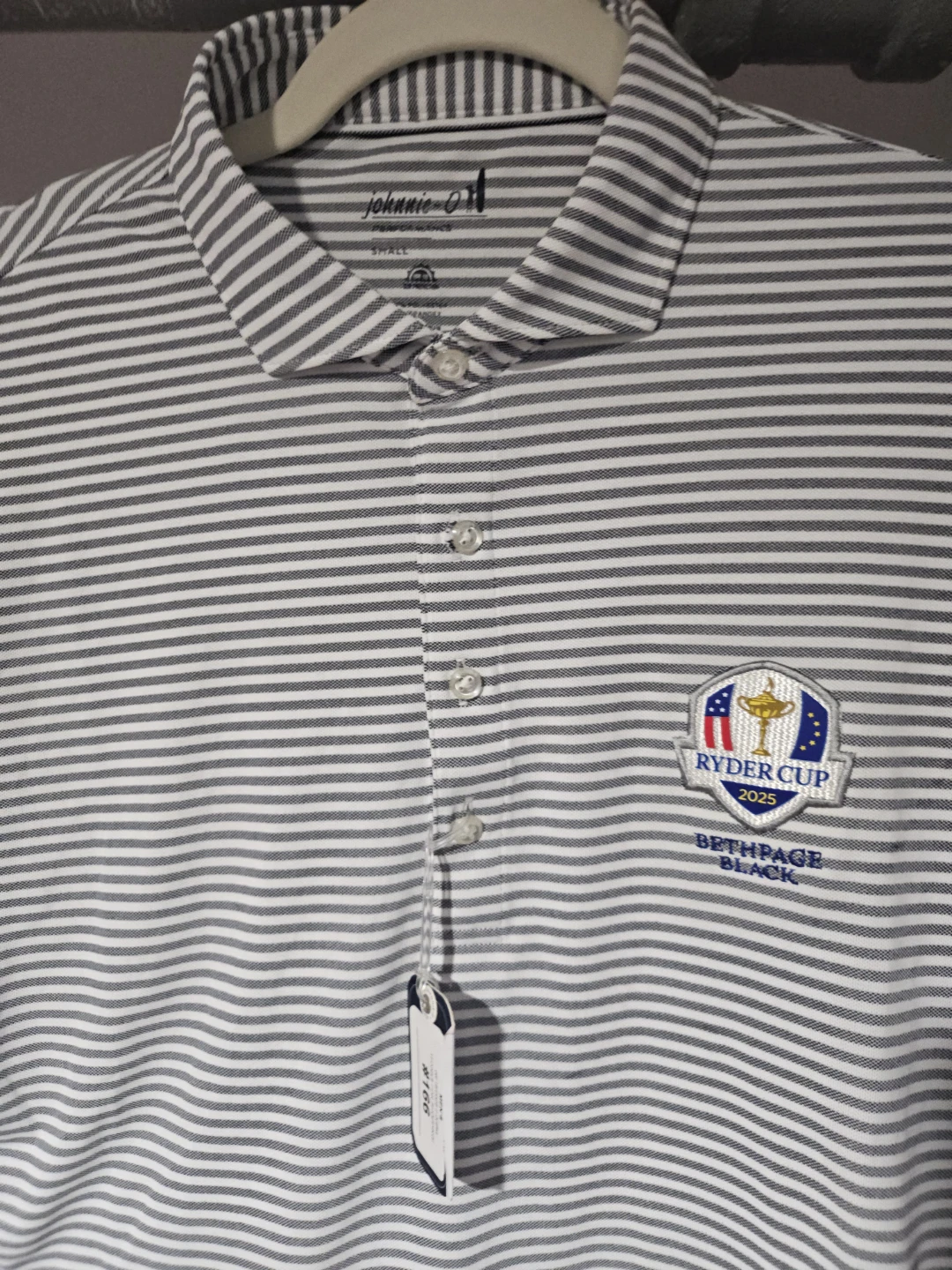 Johnnie-O Ryder Cup 2025 Bethpage Black Polo Shirt - Small - photo 2