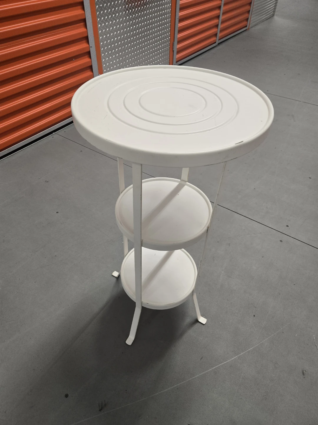 IKEA GUNNERN 3-Tier White Pedestal Accent Table