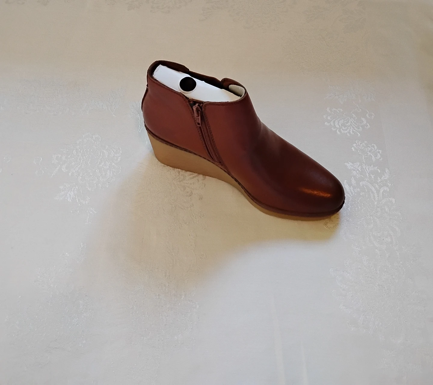 ⚽ Genuine Leather Wedge Ankle Boots - photo 2