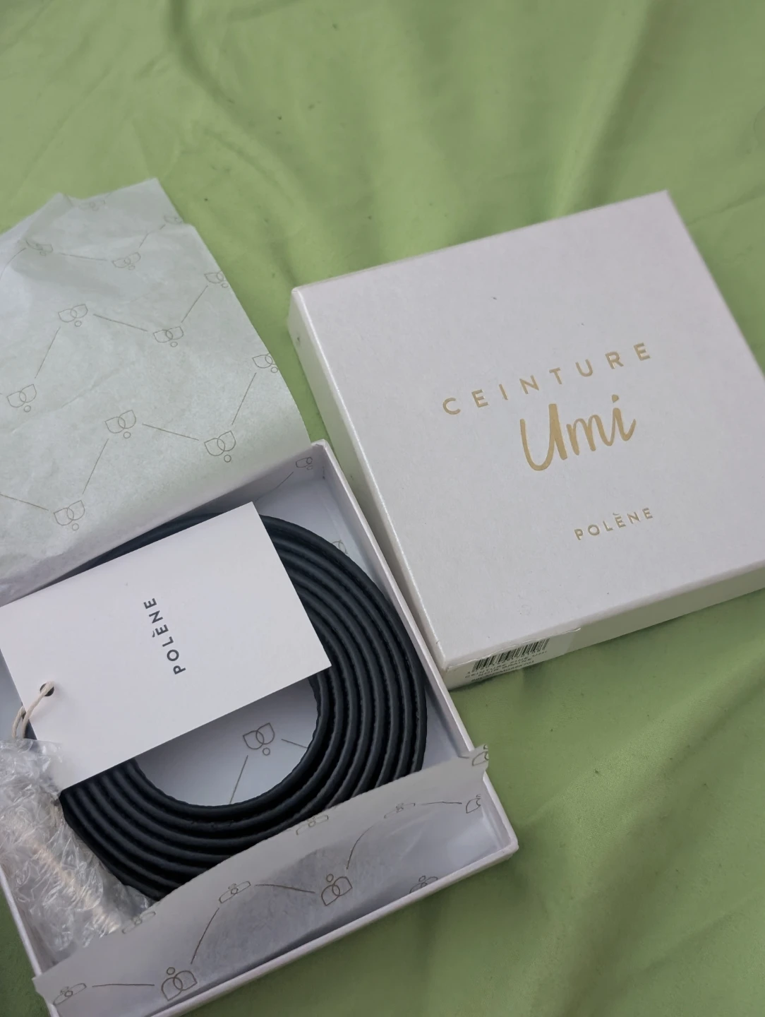 Polène Black Leather Umi Belt - photo 2