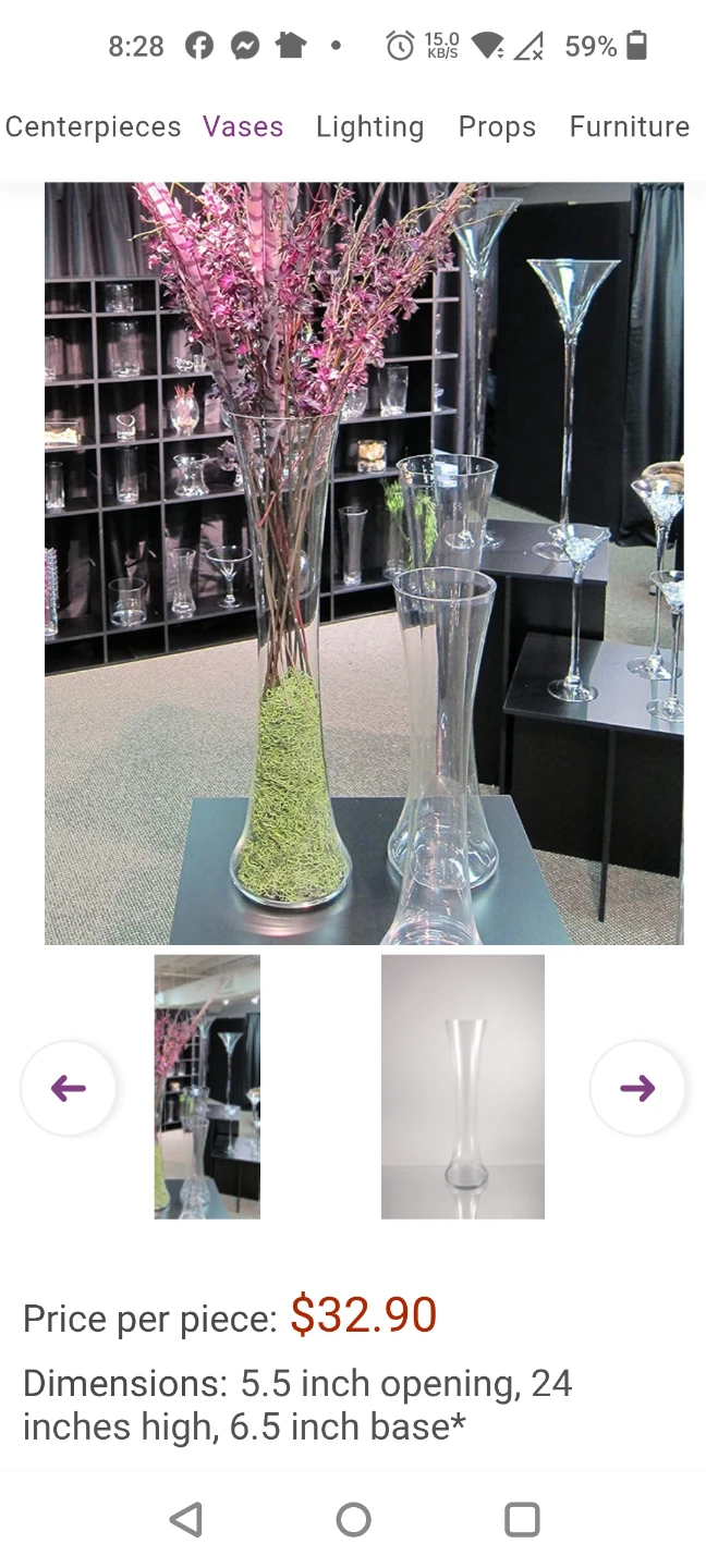 24" Clear Glass Cylinder Bud Vase - photo 3