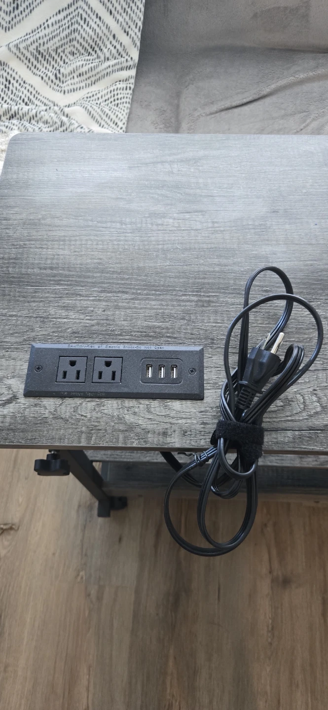 Adjustable Standing Desk with Power Outlets and USB Ports - photo 3