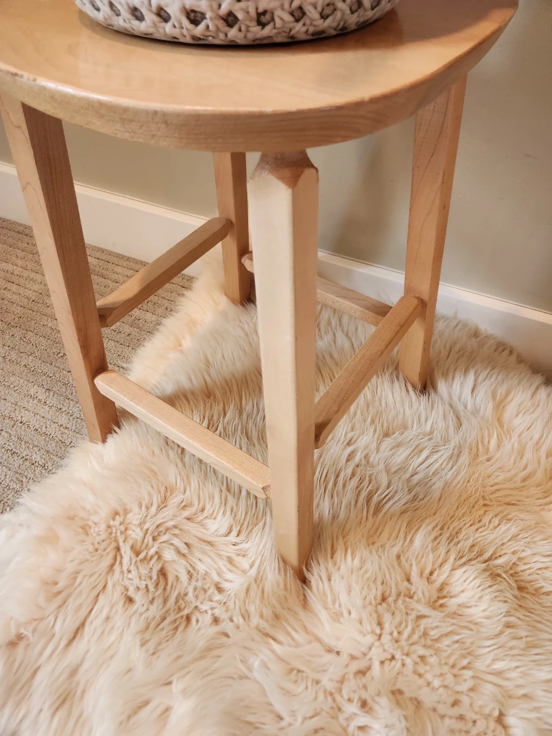Like NEW vintage danish solid wood Plant stand or side table - photo 2