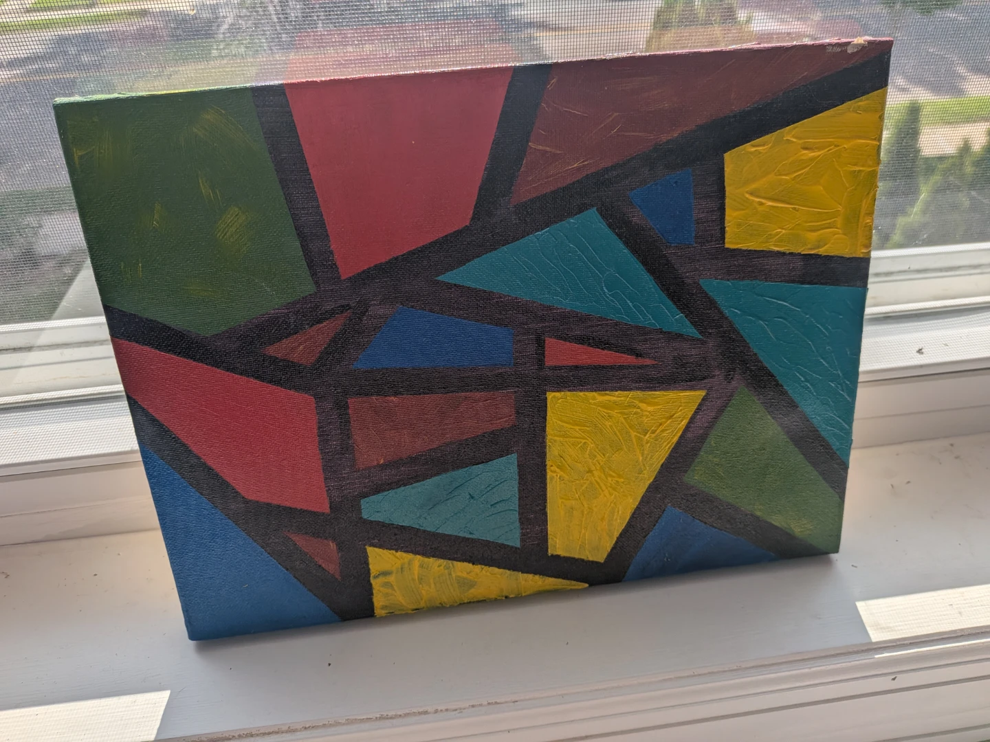 ⚽Set of 3 Abstract Canvas Paintings - photo 3