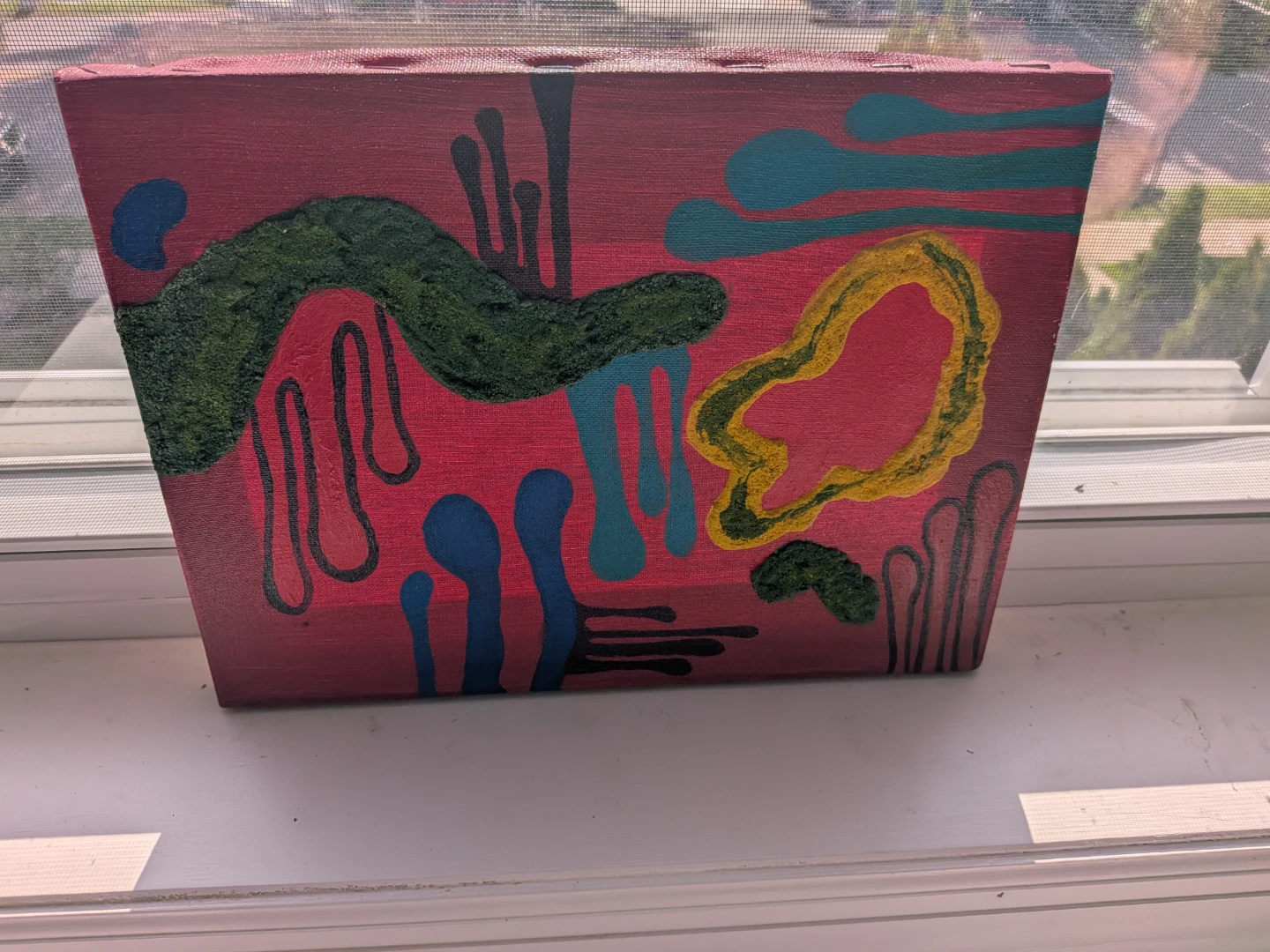 ⚽Set of 3 Abstract Canvas Paintings - photo 4