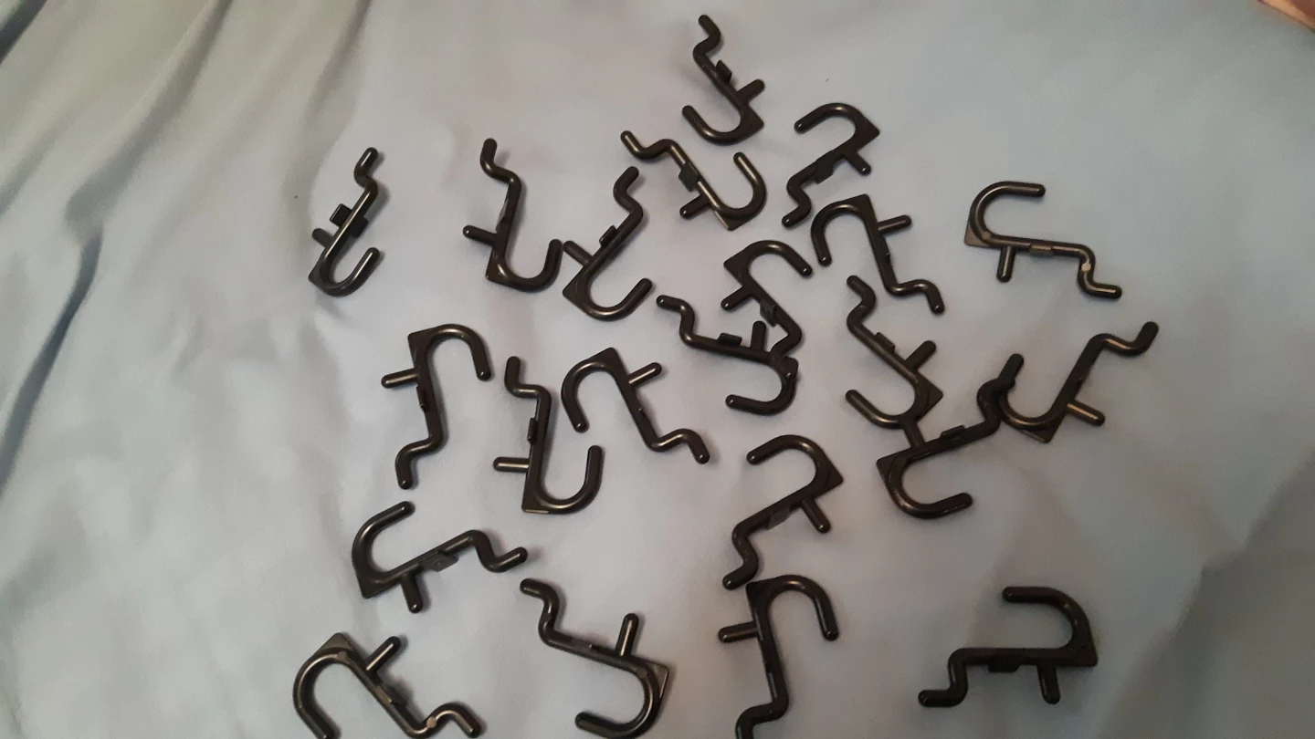 Black plastic pegboard hooks - photo 2