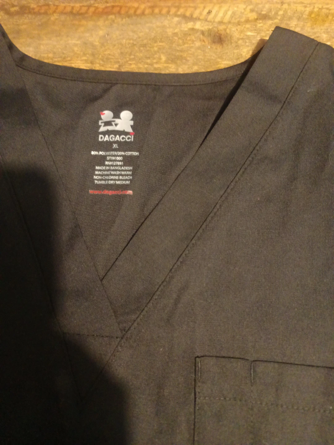 DAGACCI Black Scrub Top XL - photo 2