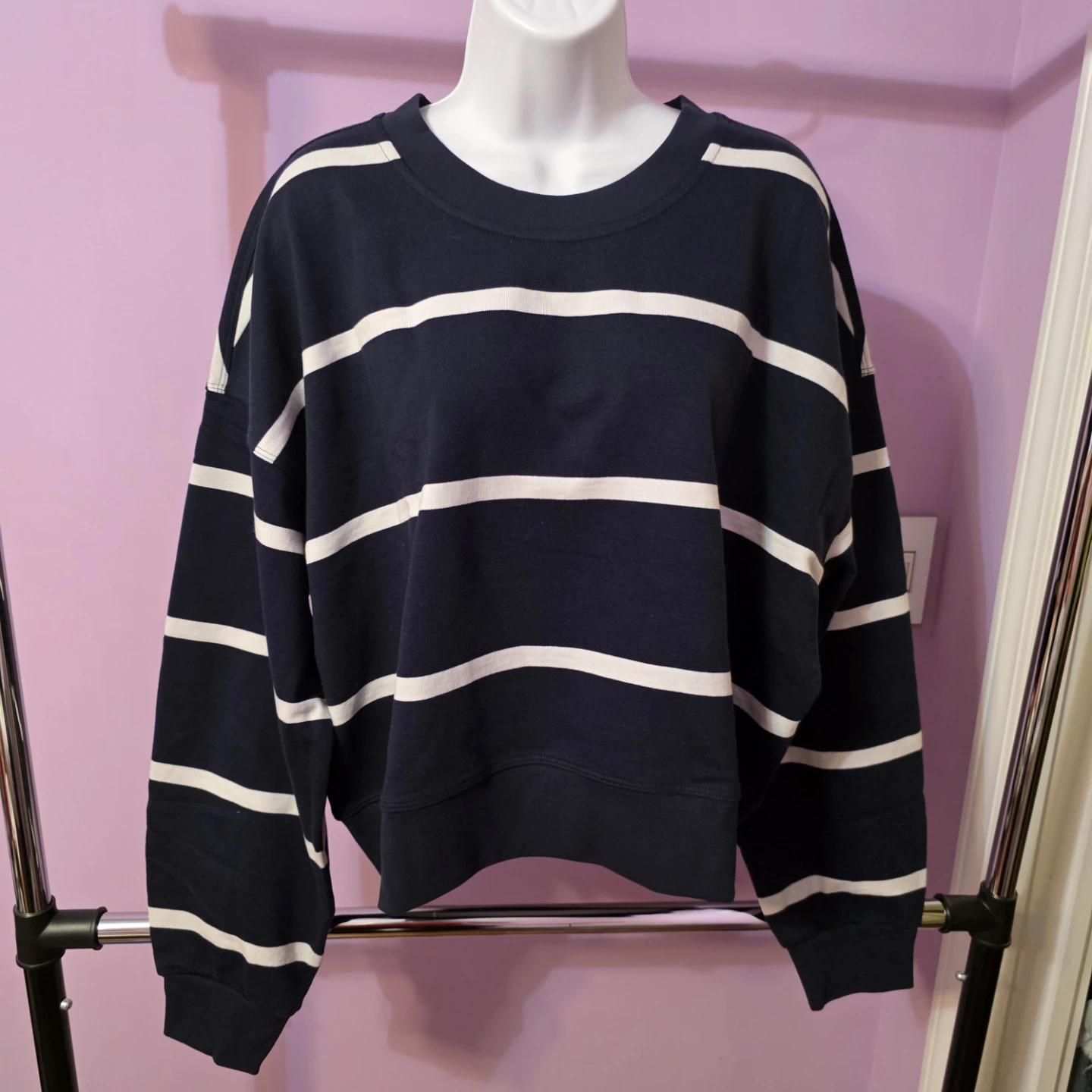 Lululemon Striped Crewneck Sweatshirt Size 12
