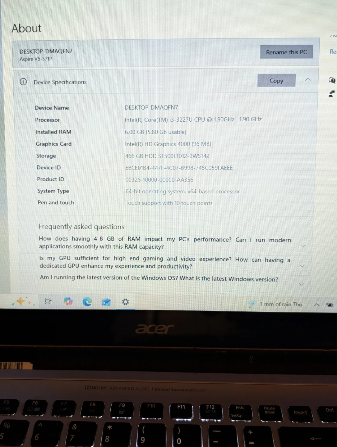 Acer Aspire V5 Laptop - photo 3