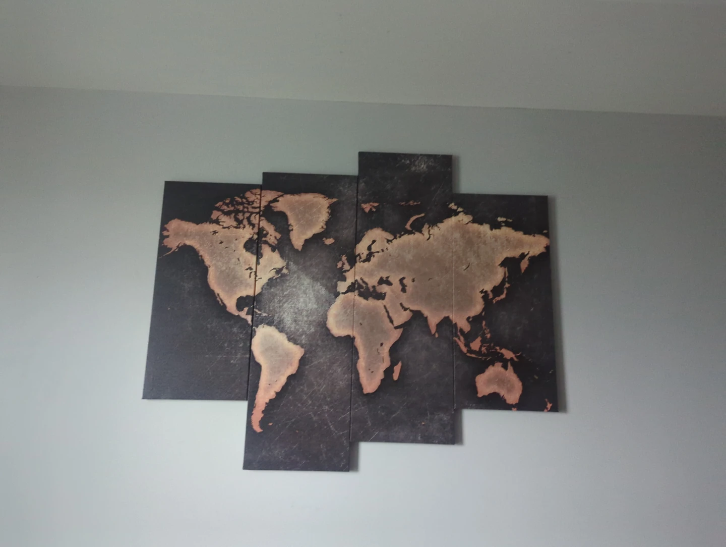 Multi-panel World Map Wall Art