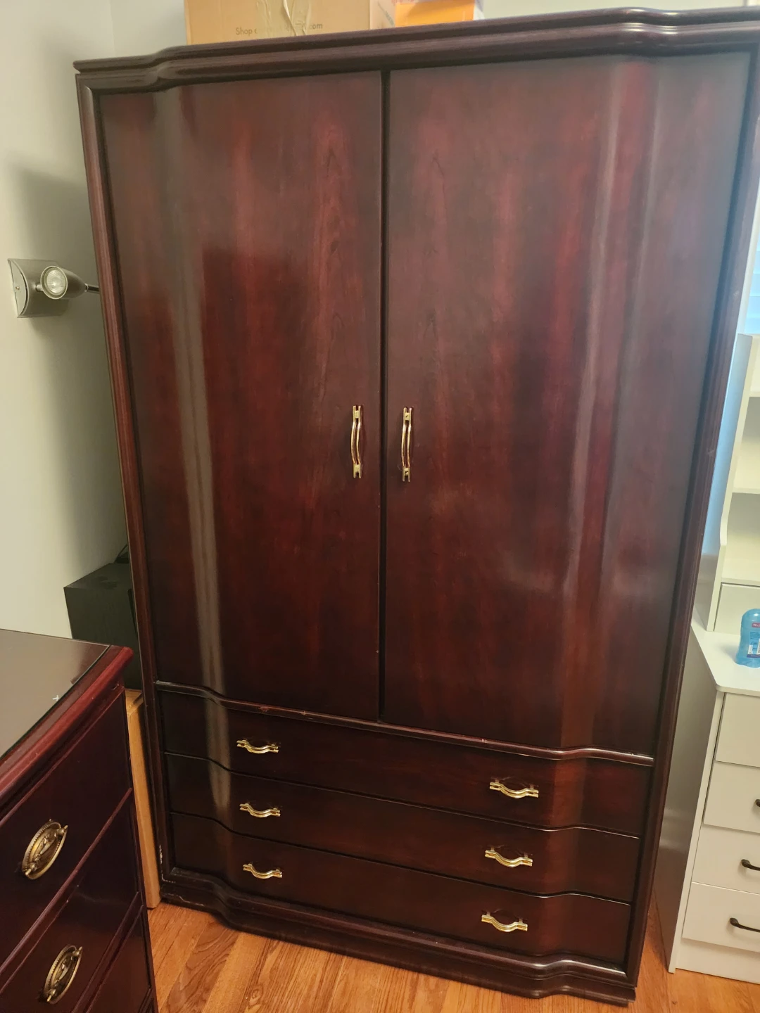 Wooden Wardrobe (Armoire) with Drawers