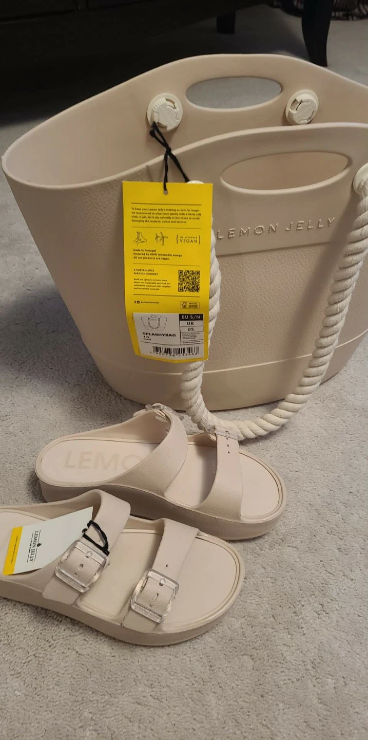 Lemon Jelly Splashybag Tote & Sandals Set