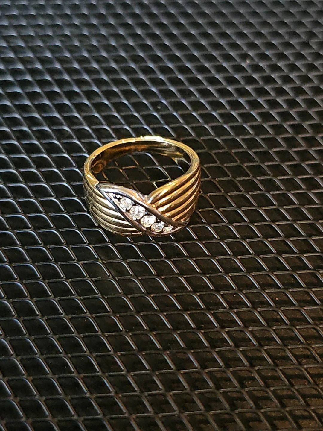 Vintage Glam Gold-Tone Statement Ring