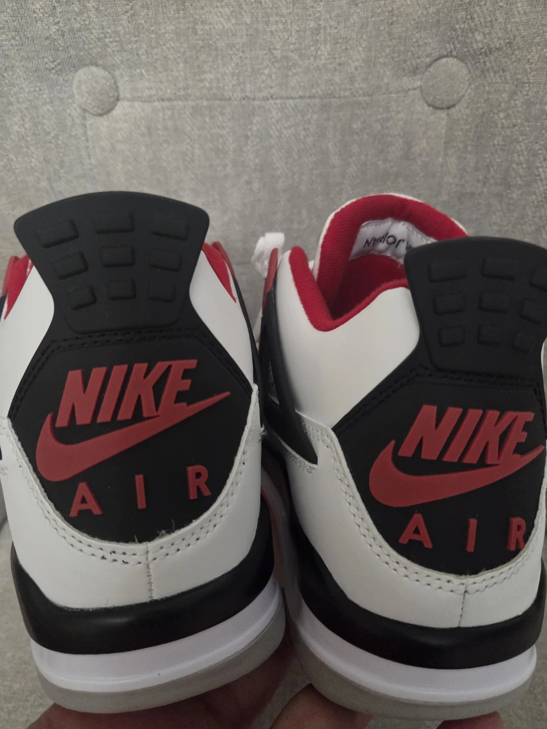 Air Jordan 4 Red White Sneakers