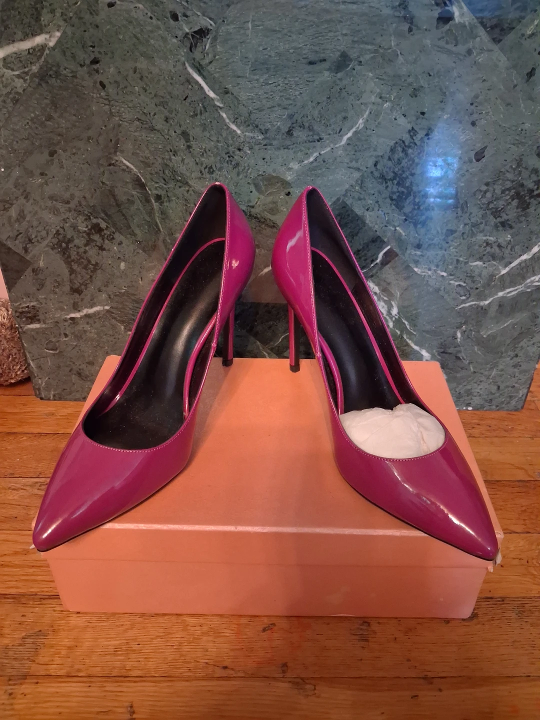 Pink Patent Leather Stiletto Heels (8) - photo 2