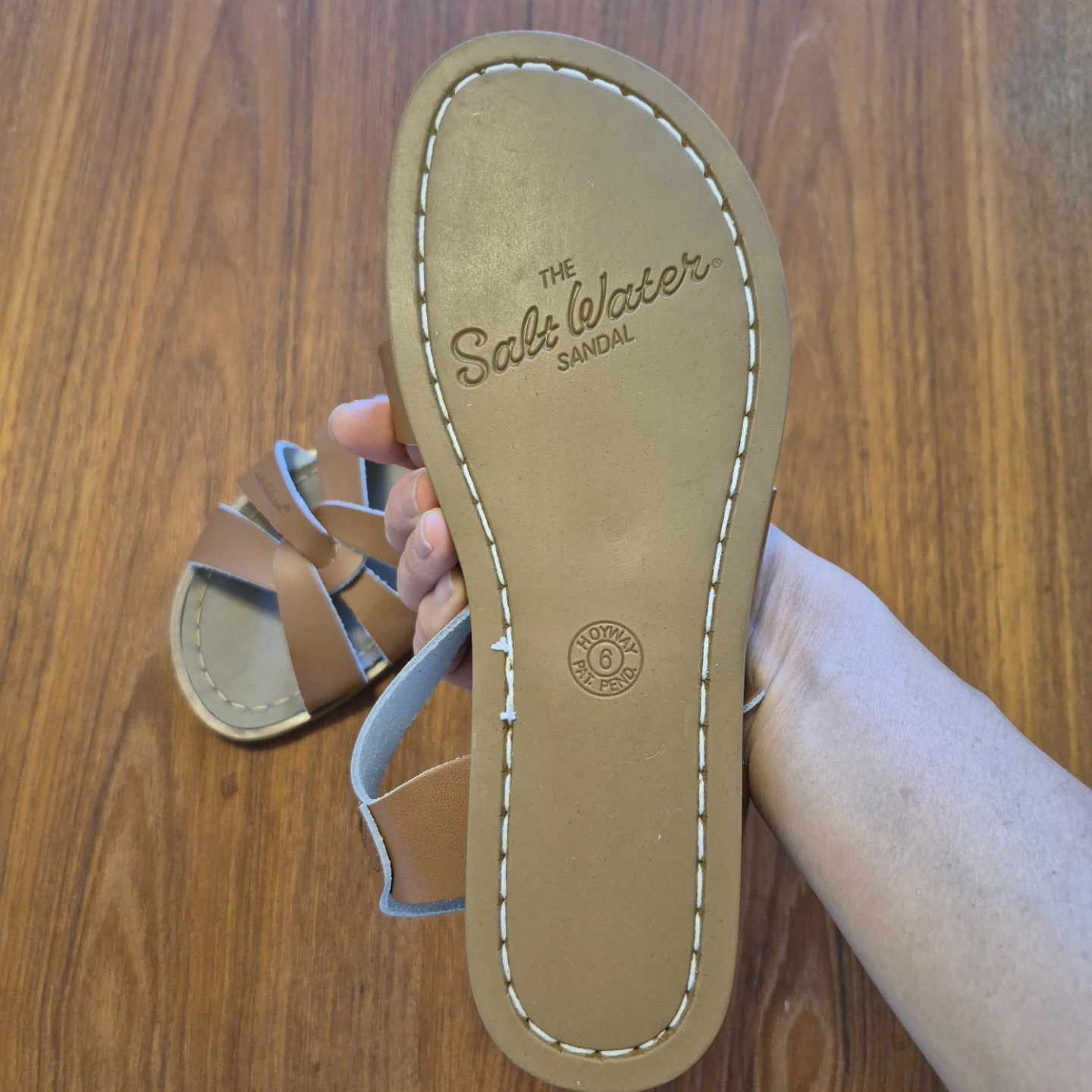 Salt Water Sandals - Size 8, Tan - photo 3