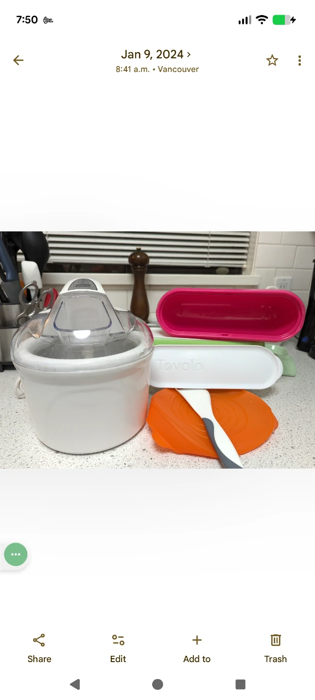 Pampered Chef Ice Cream Maker with Accessories