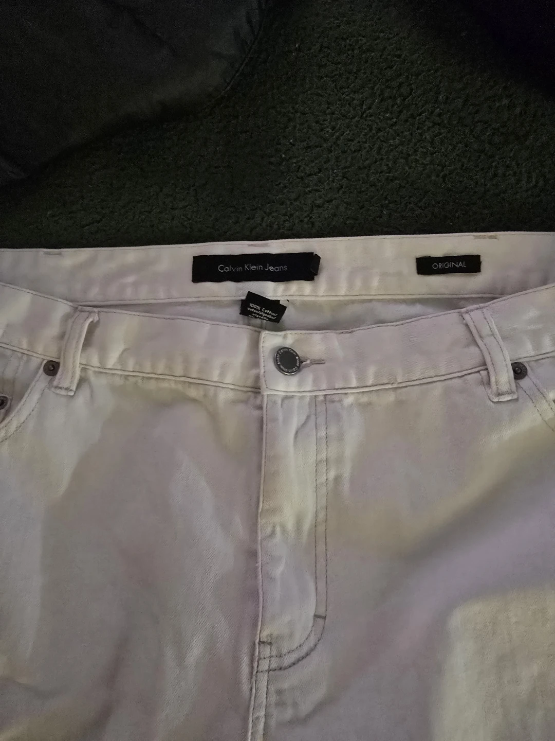 Calvin Klein Jeans White Original Straight Leg PantsCalvin Klein