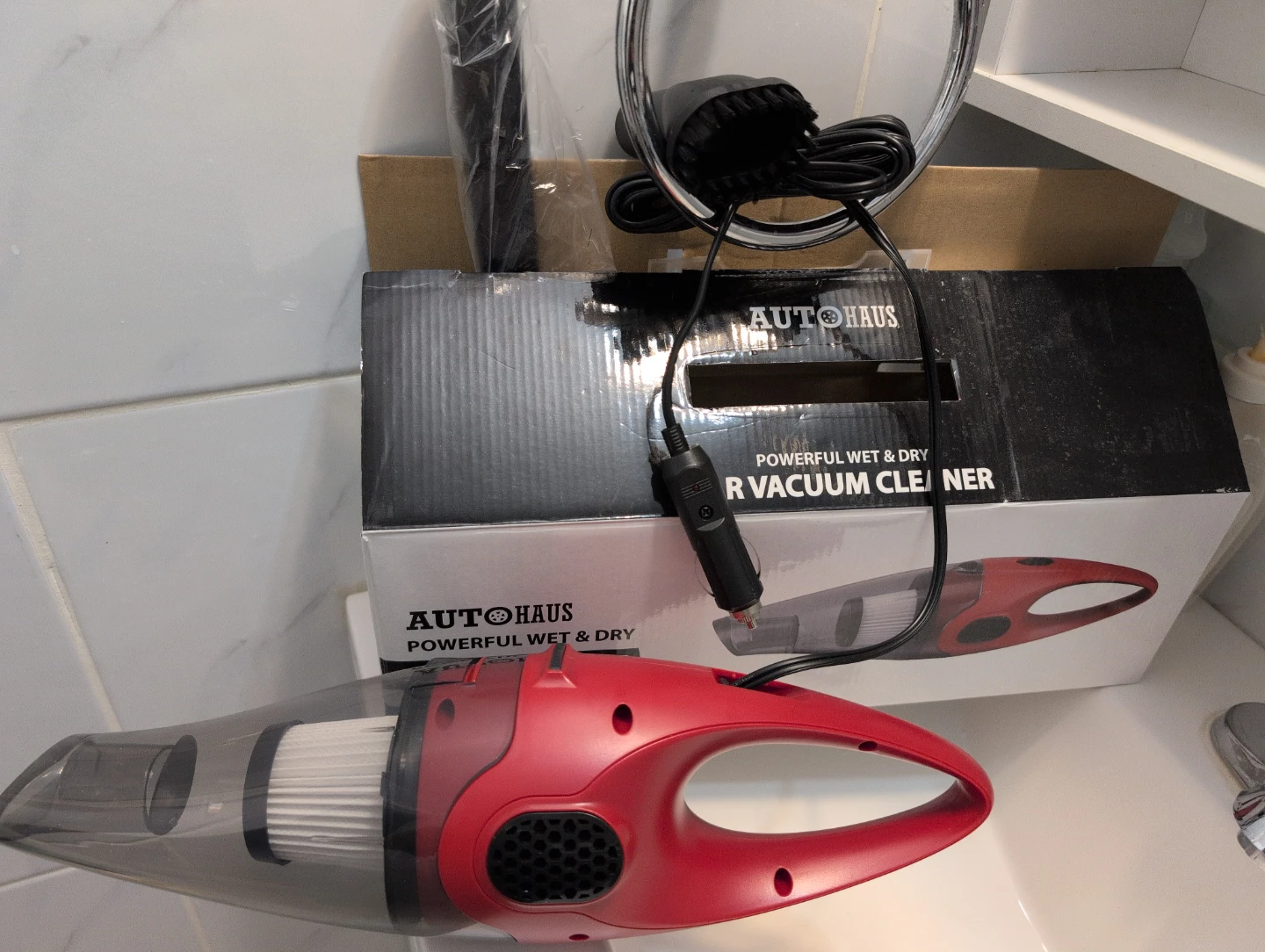 AUTOHAUS Powerful Wet & Dry Car Vacuum Cleaner