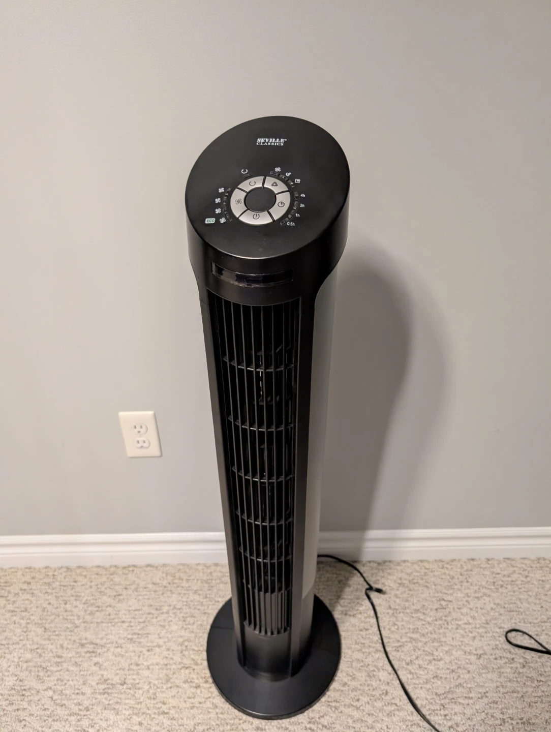 Seville Classics UltraSlimline 4 Tower Fan with Remote - photo 2