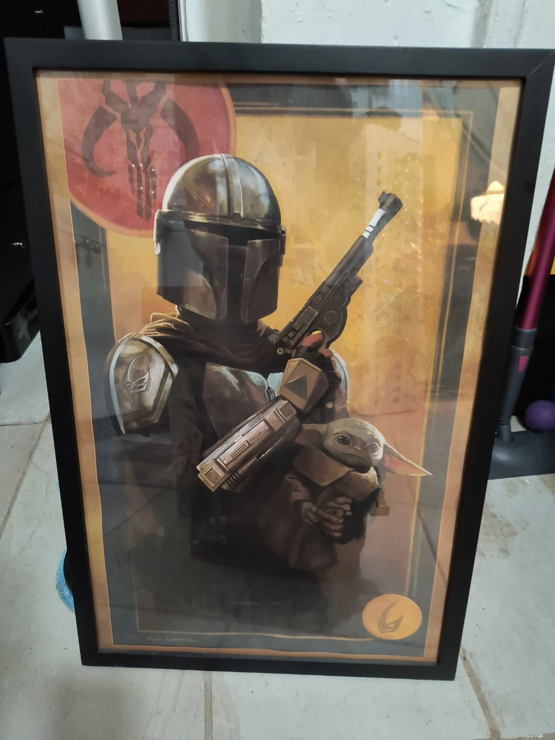 The Mandalorian and Grogu Framed Art Print