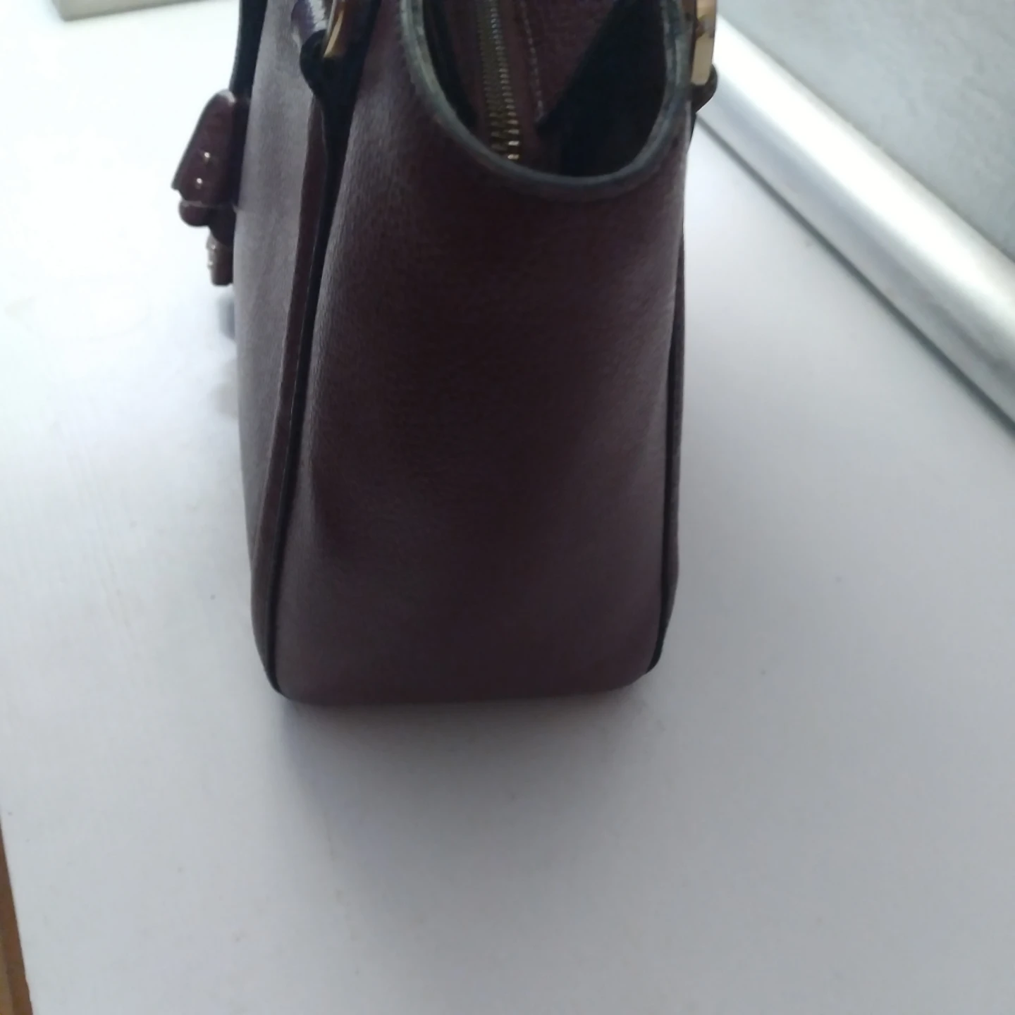 Karl Lagerfeld Maroon Leather Tote Bag - photo 3