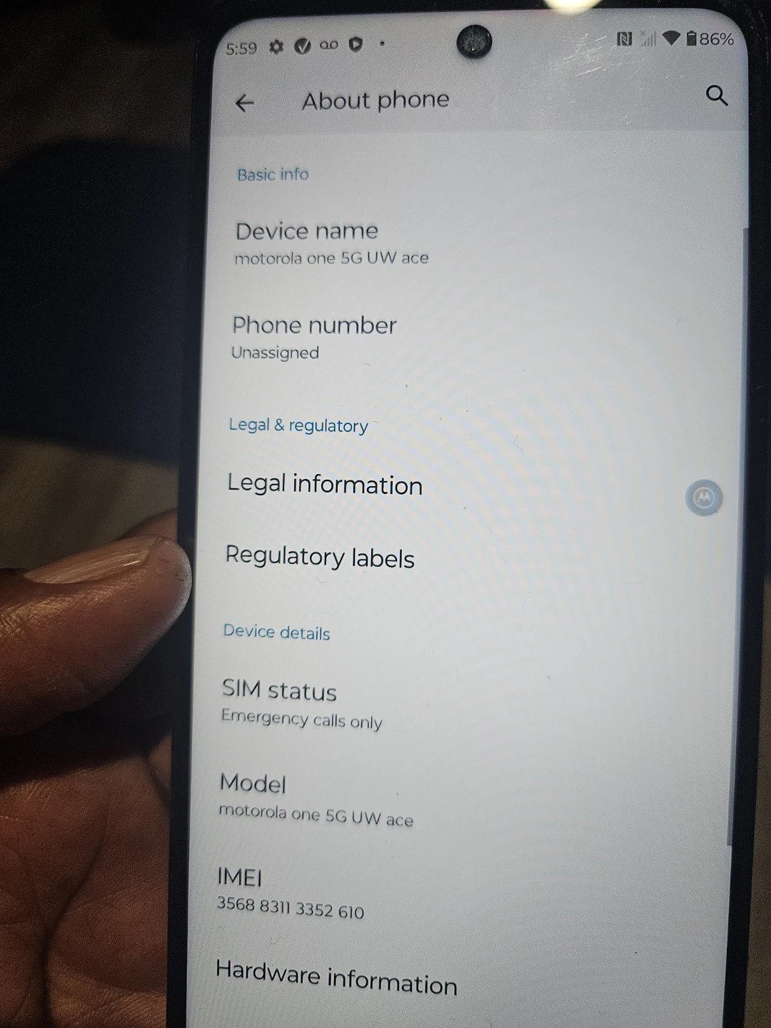 Motorola One 5G UW Ace Smartphone - photo 5