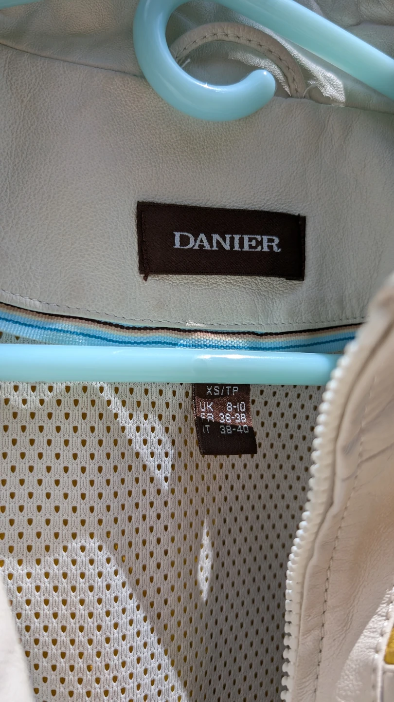Danier Yellow & White Leather Jacket - photo 3