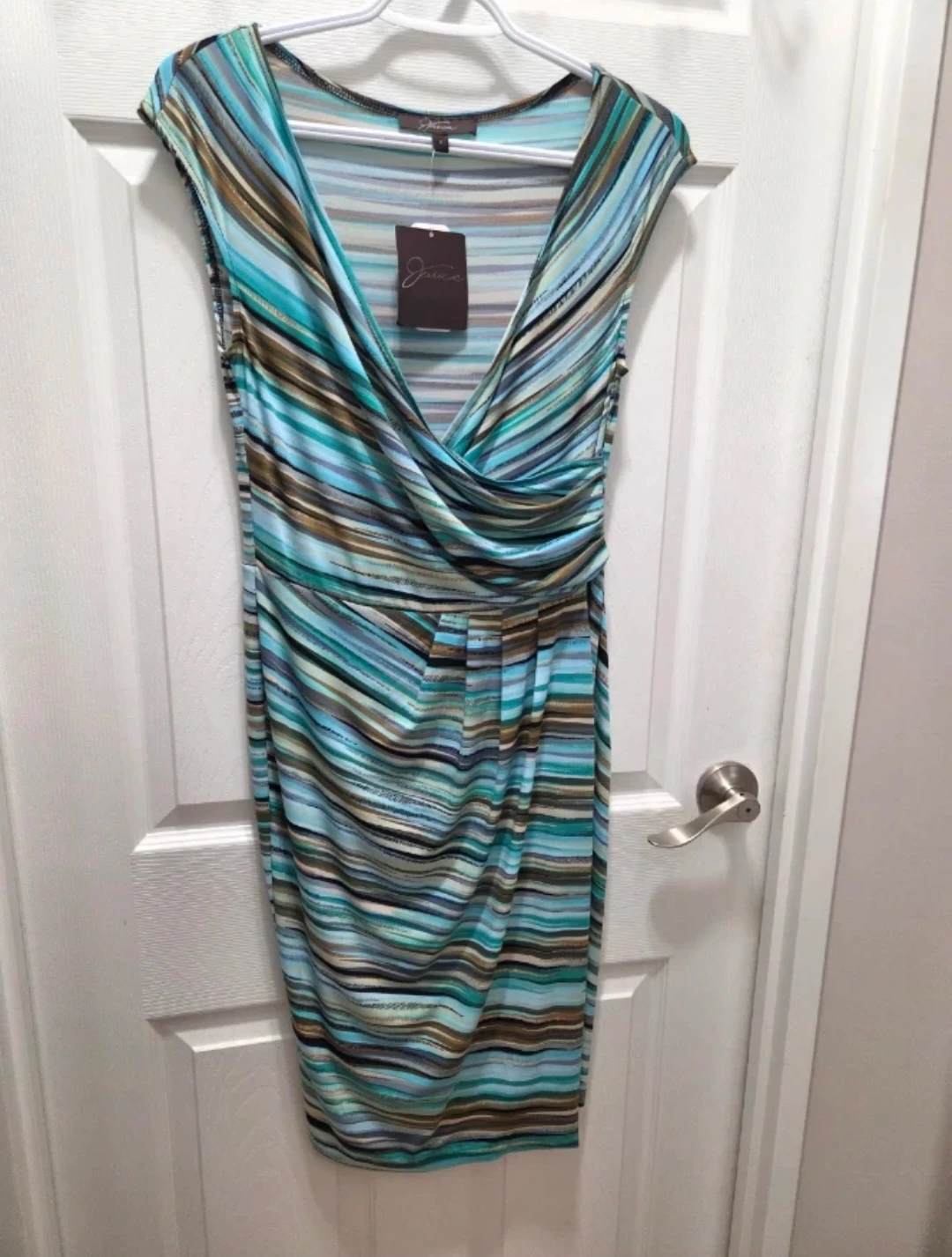 BNWT Jessica Women's Striped Sleeveless Dress - Size 8 - photo 2