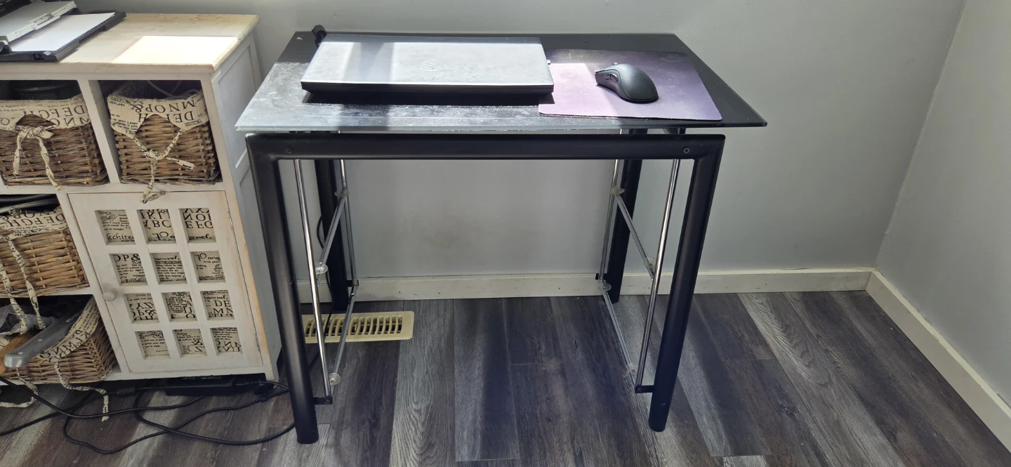 Glass top desk with chair - photo 4