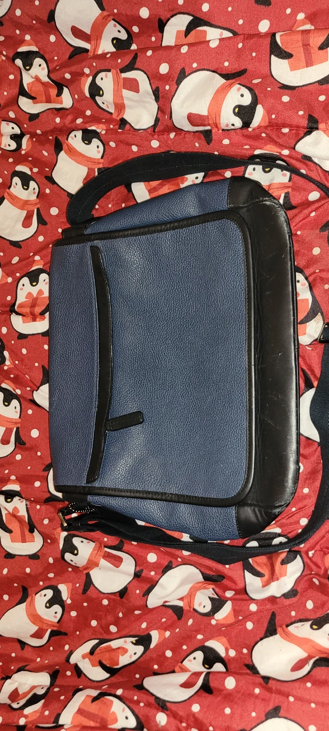Coach Messenger Bag - Blue Leather