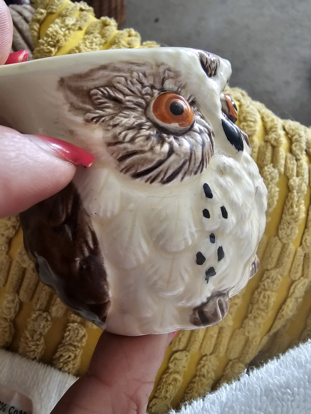 Ceramic Owl Creamer Vintage Pitcher - photo 2