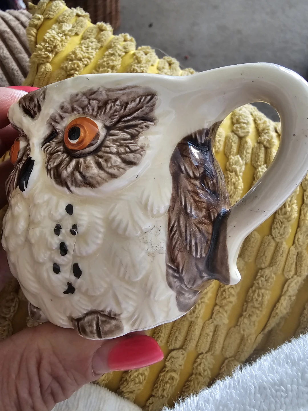 Ceramic Owl Creamer Vintage Pitcher - photo 3