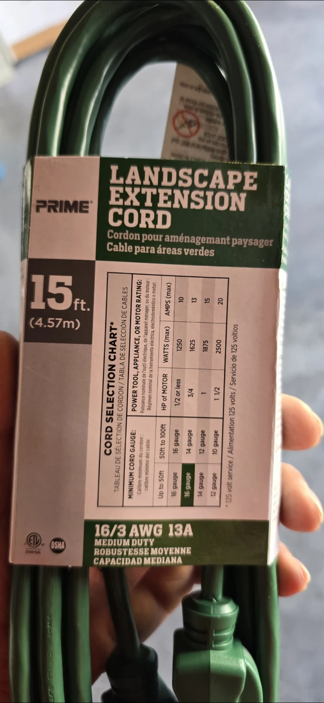 3 Prime 15 FT GREEN GROUNDED EXTENSION CORD (Prime Landscape) - photo 4