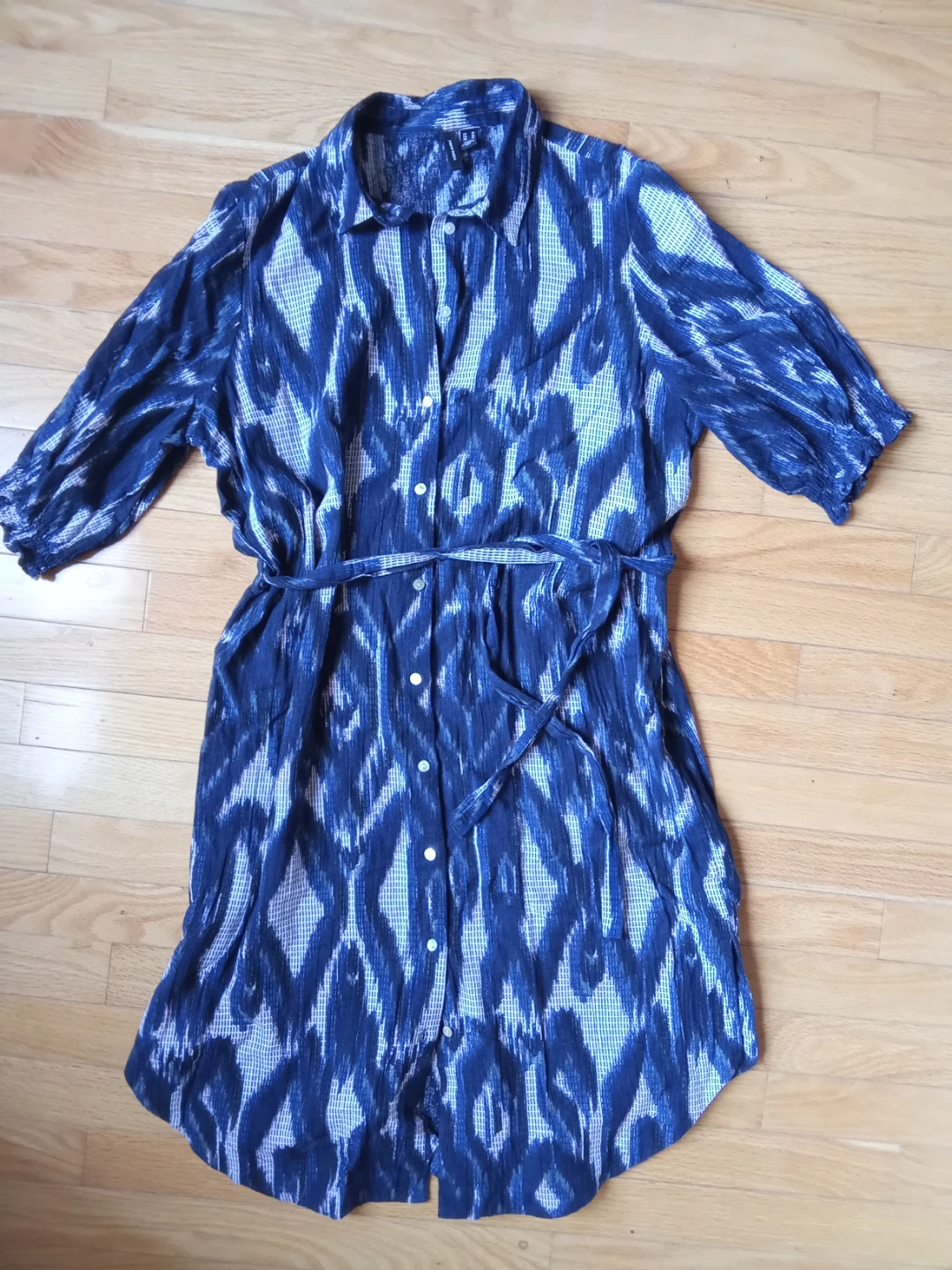 Vero Moda Blue Patterned Shirt Dress S/M