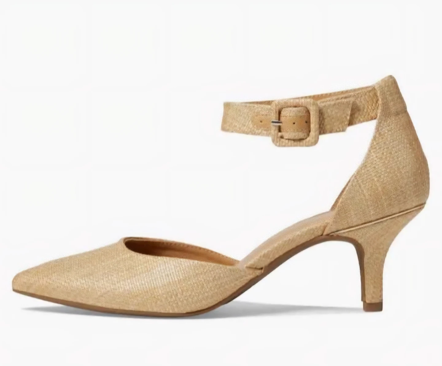 Anne Klein Women's Gold Woven Ankle Strap Heels - photo 3