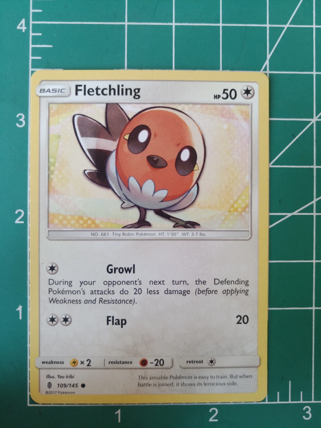 Pokemon Fletchling Trading Card 109/145