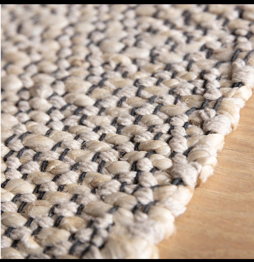 Brand New  Hand-Loomed Jute and cotton Rug (9' x 6) - photo 4