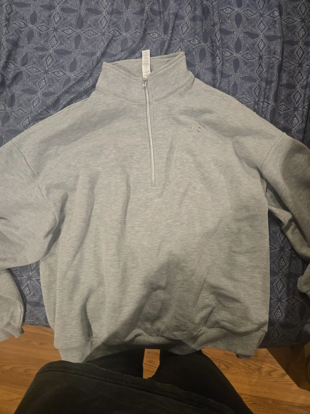 Alo 1/4 Zip Sweatshirt - Grey - XL