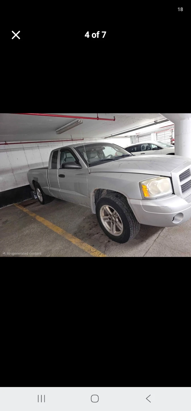 Silver Dodge Dakota Pickup Truck V8 - photo 2