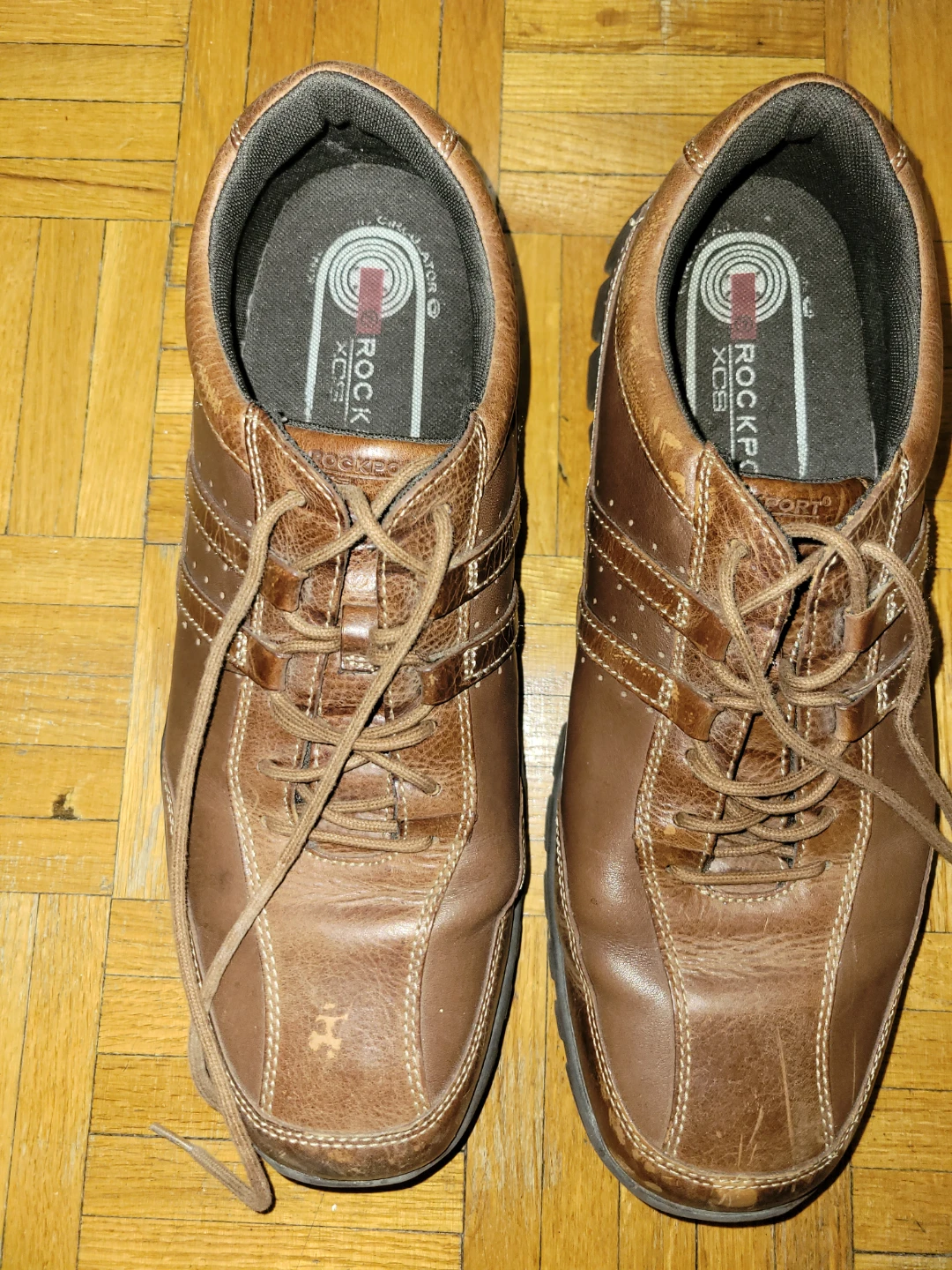 Rockport Brown Leather Lace-Up Shoes
